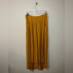 Free People yellow striped flowy pants, size Medium